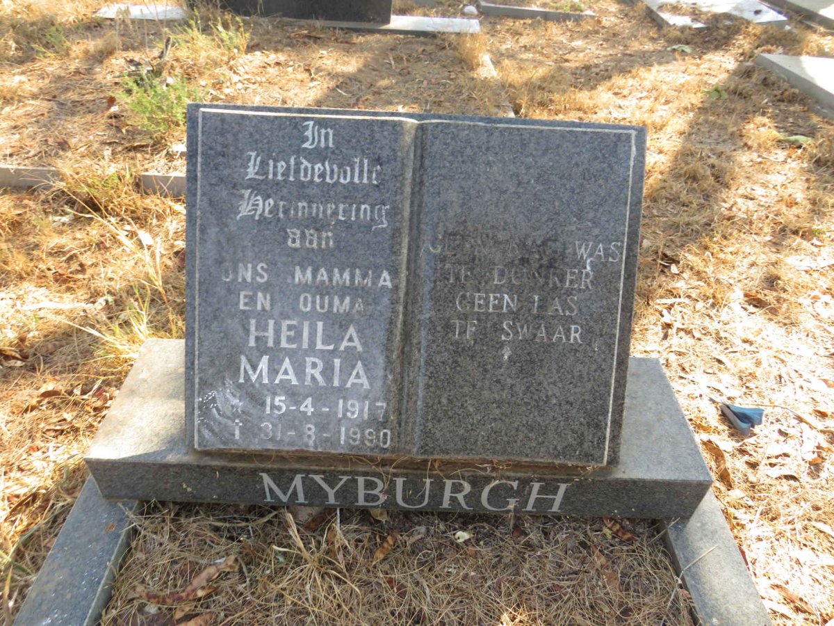 MYBURGH Heila Maria 1917-1990