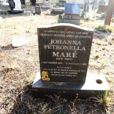 MARE Johanna Petronella nee SMIT 1911-1998