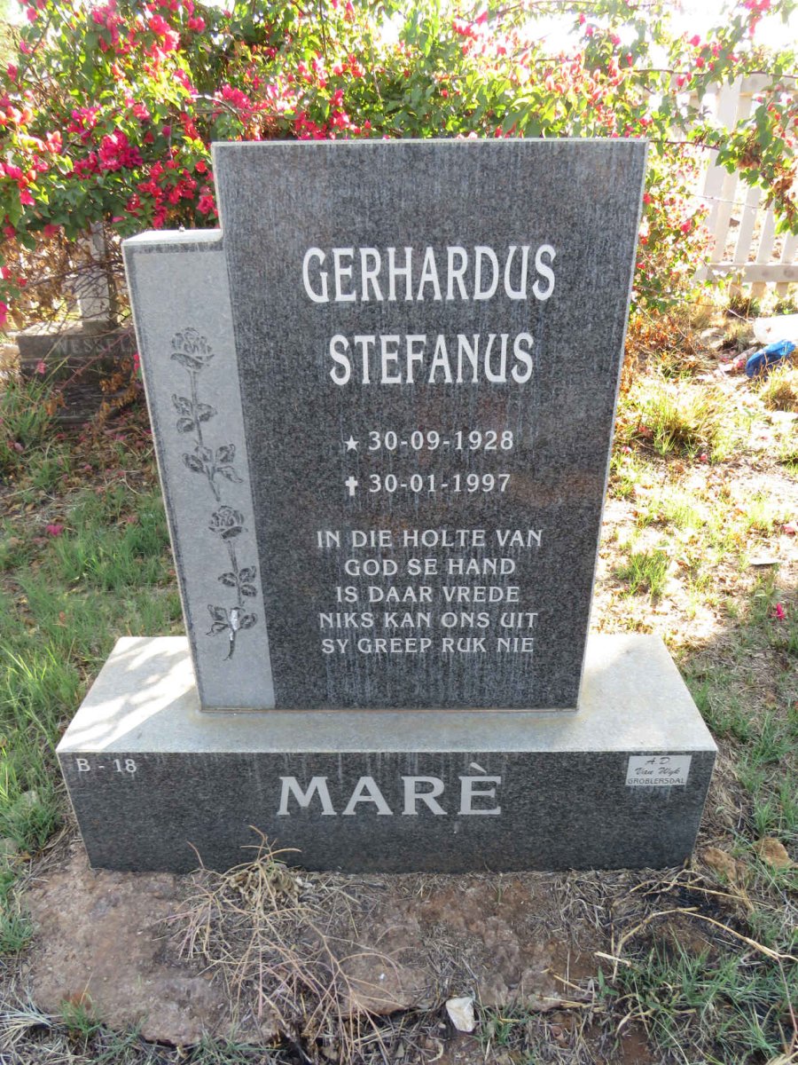 MARE Gerhardus Stefanus 1928-1997