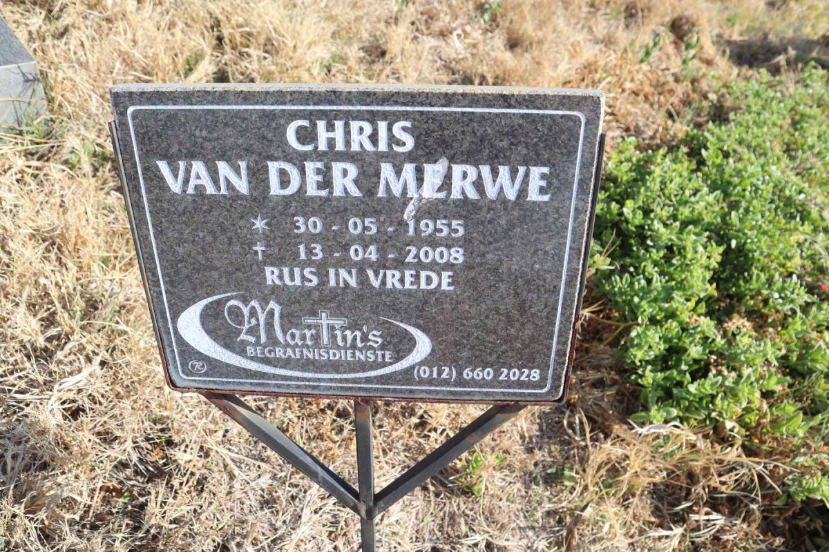 MERWE Chris, van der 1955-2008