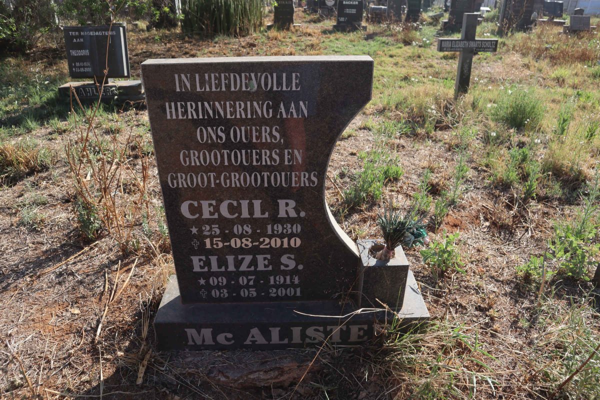 MCALISTER Cecil R. 1930-2010 & Elize S. 1914-2001