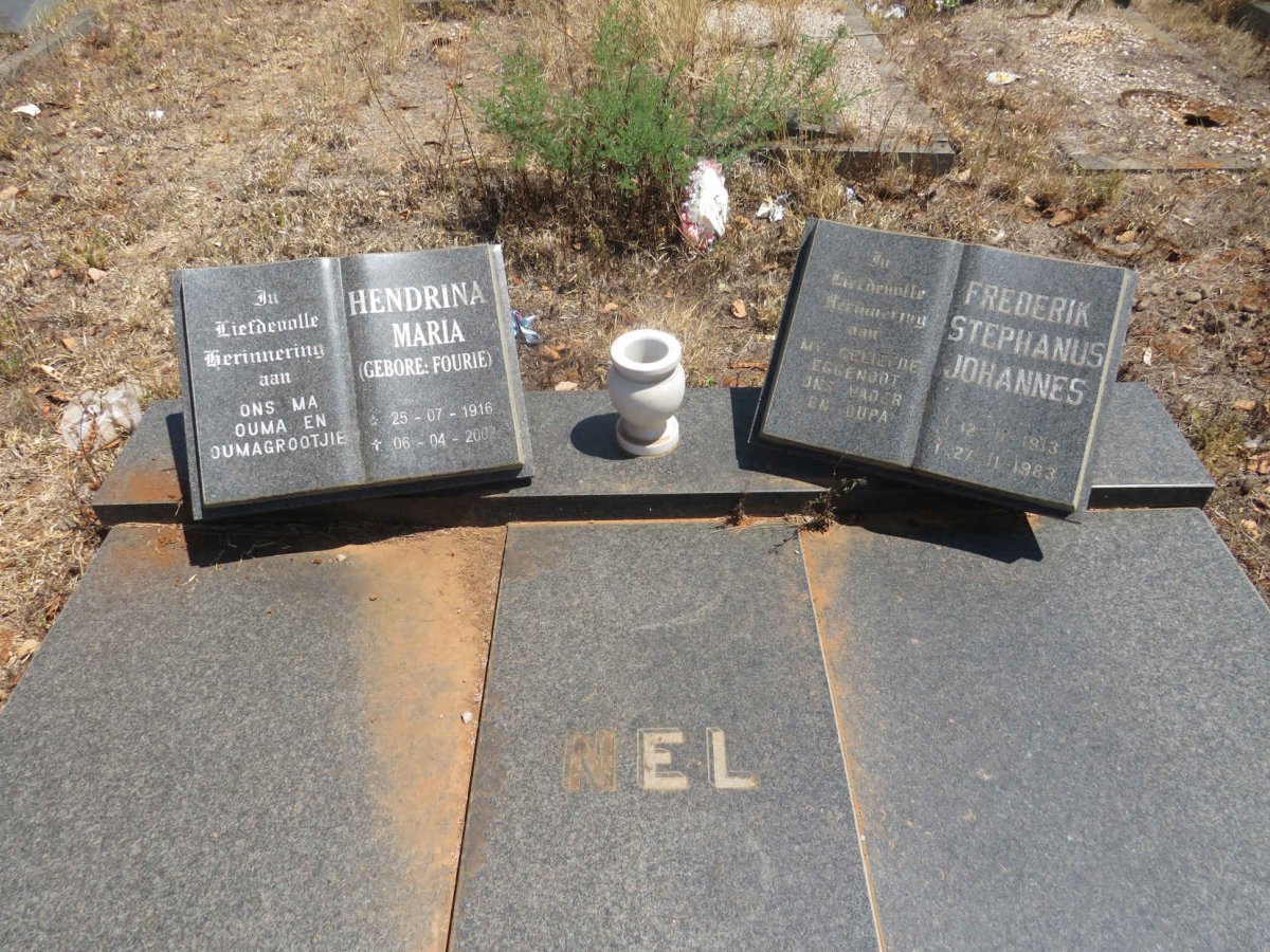 NEL Frederik Stephanus Johannes 1913-1983 & Hendrina Maria FOURIE 1916-2002