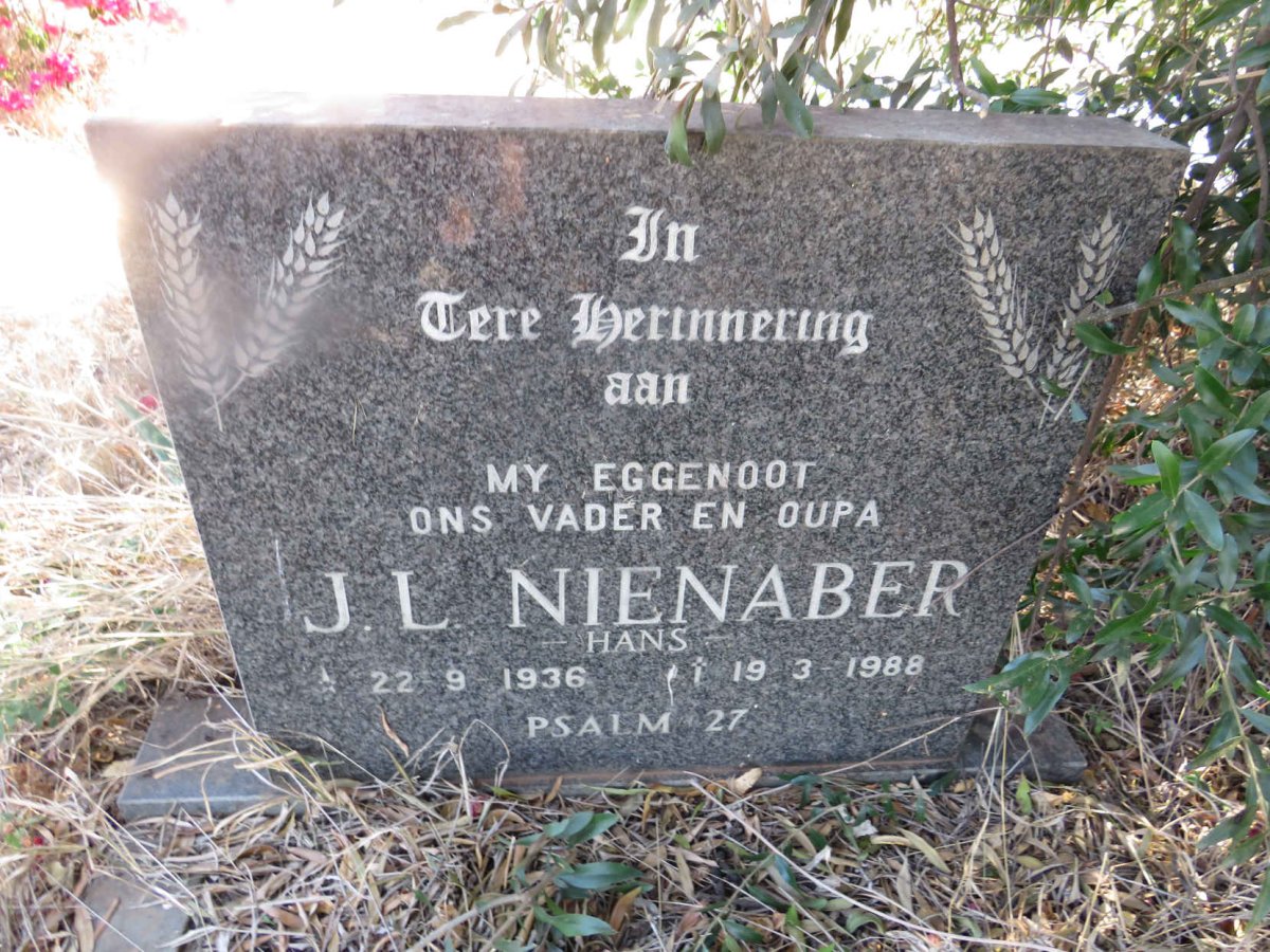 NIENABER J.L. 1938-1988