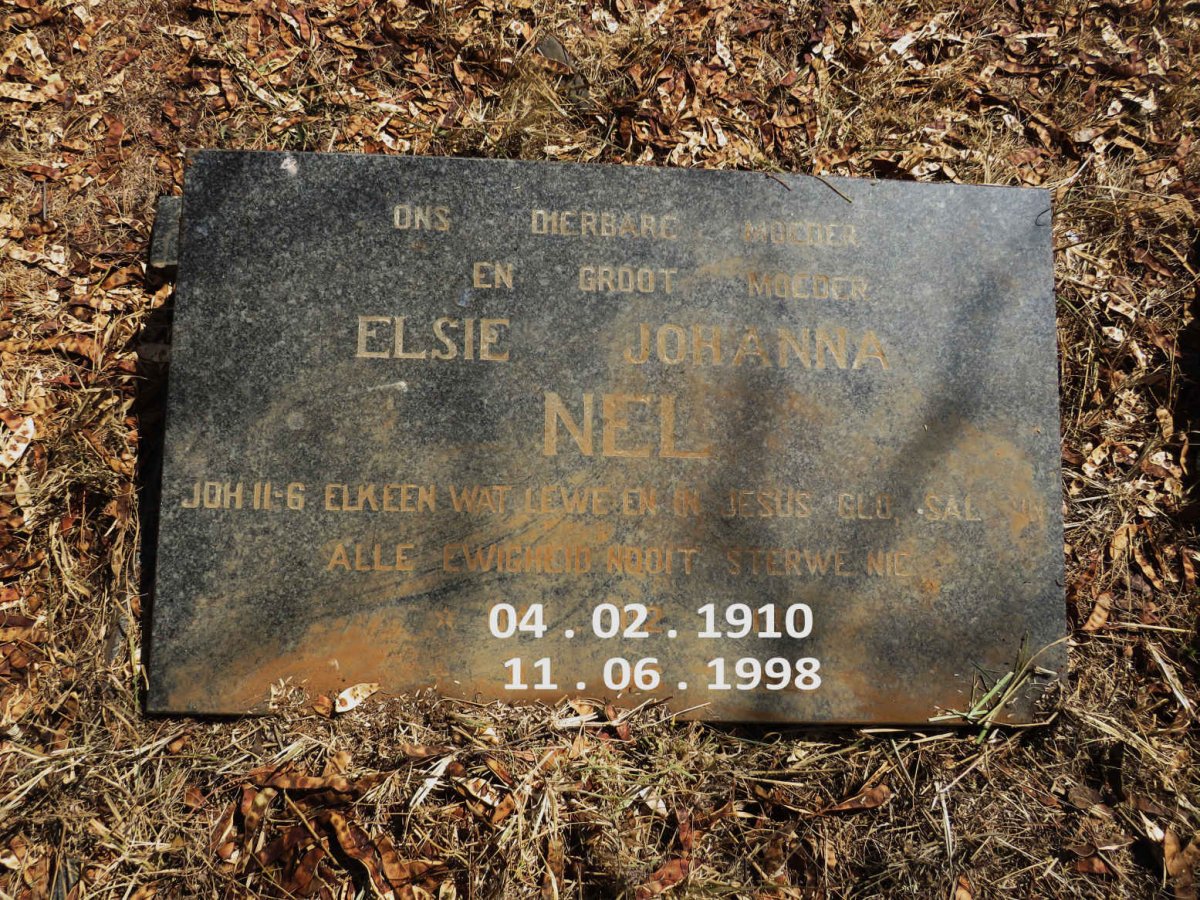 NEL Elsie Johanna 1910-1998