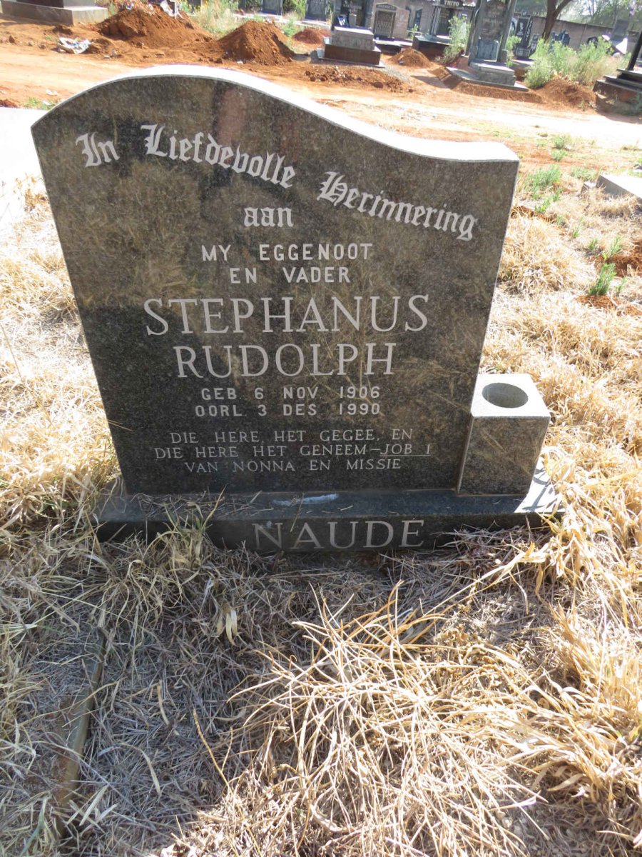 NAUDE Stephanus Rudolph 1906-1990