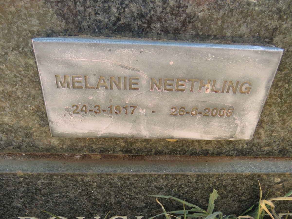 NEETHLING Vivian Douglas 1905-1988 :: NEETHLING Melanie 1917-2006_2
