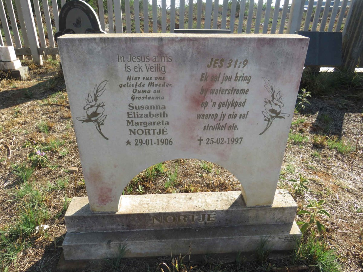 NORTJE Susanna Elizabeth Margareta 1906-1997