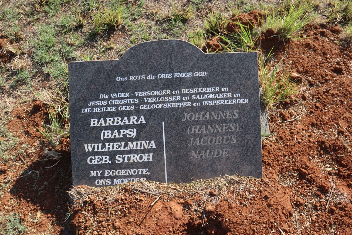 NAUDE Johannes Jacobus & Barbara Wilhelmina STROH