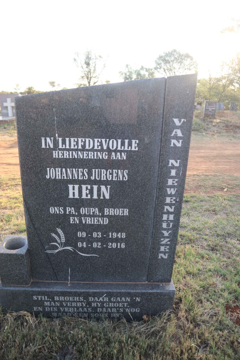 NIEWENHUYZEN Johannes Jurgens, van 1948-2016