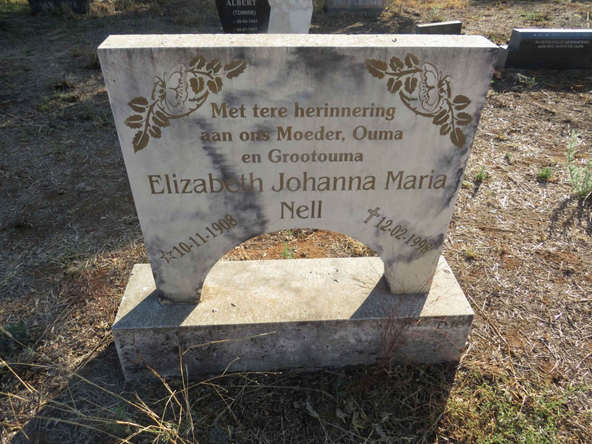 NELL Elizabeth Johanna Maria 1908-1998