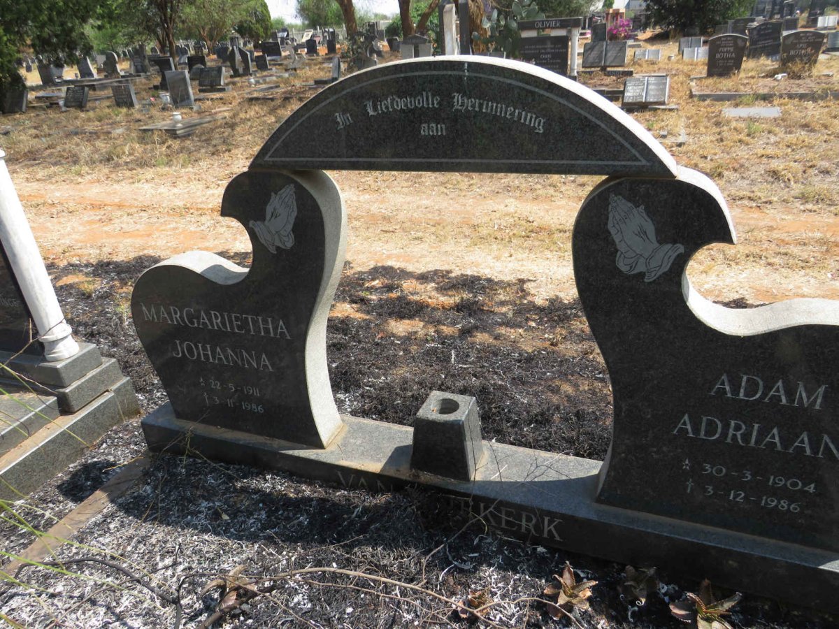 NIEKERK Adam Adriaan, van 1904-1986 & Margarietha Johanna 1911-1986