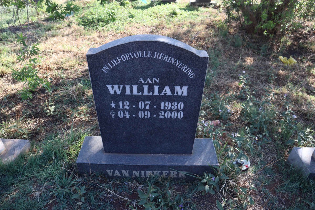 NIEKERK William, van 1930-2000