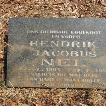 NEL Hendrik Jacobus 1893-1989