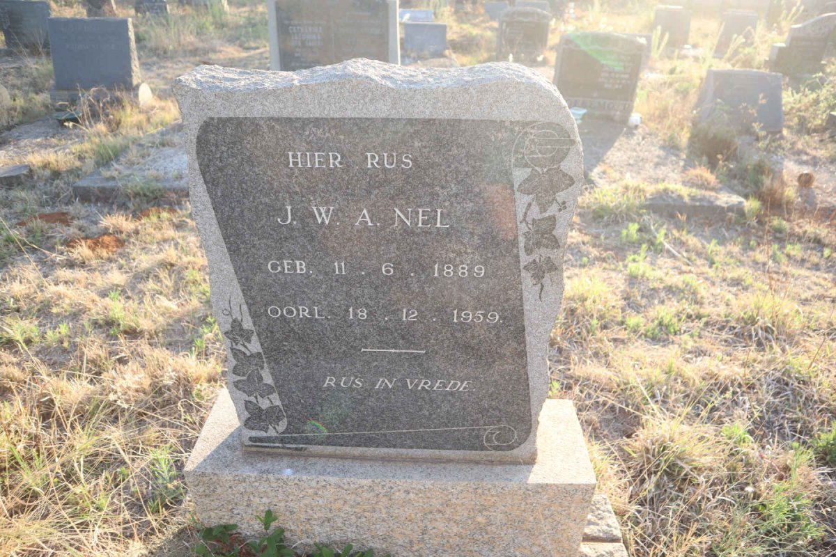 NEL J.W.A. 1889-1959