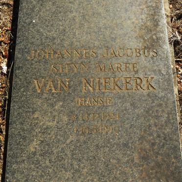 NIEKERK Johannes Jacobus Steyn Maree, van 1924-1990