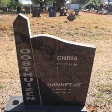 OOSTHUIZEN Chris 1935- & Hannetjie 1946-2005