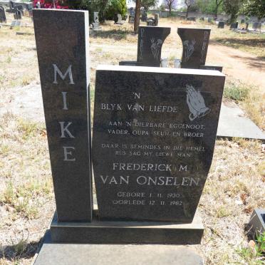 ONSELEN Frederick M., van 1930-1982