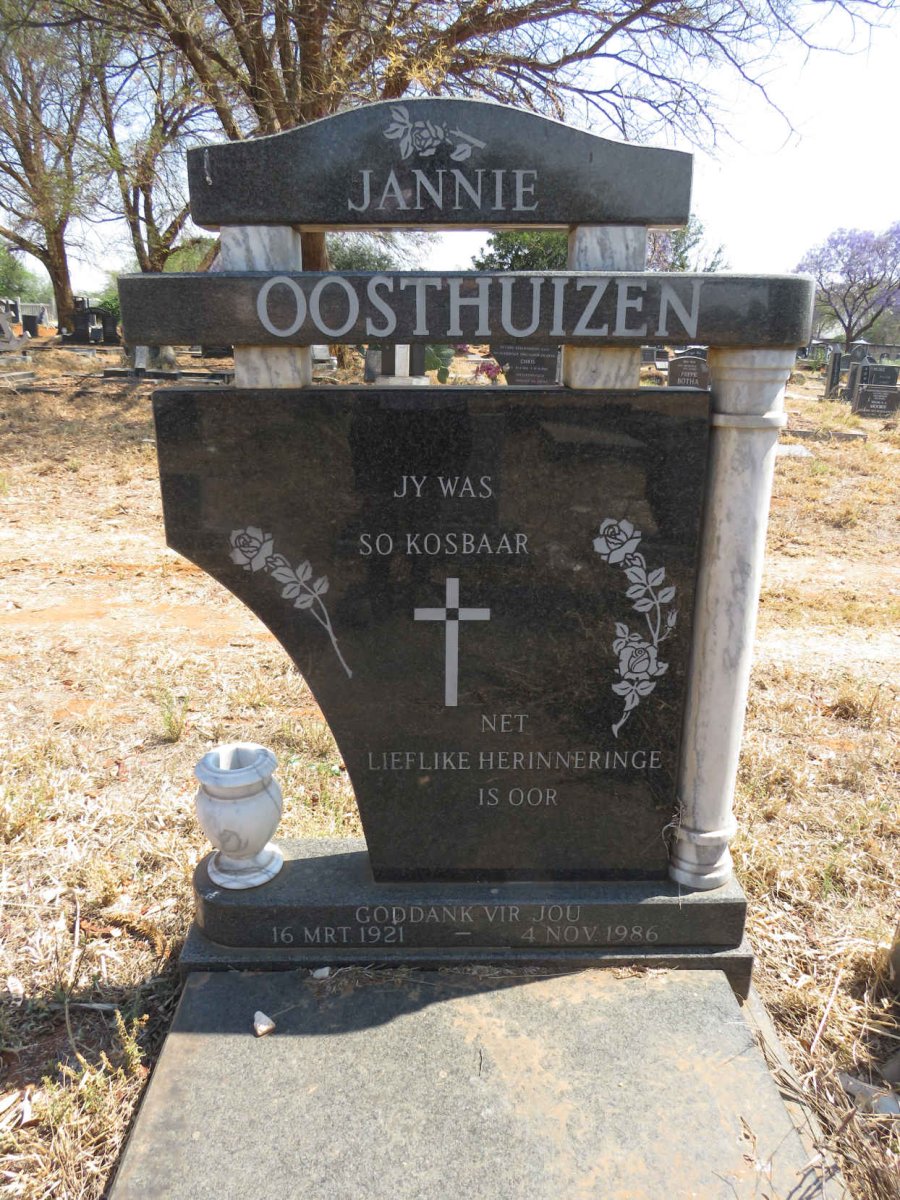 OOSTHUIZEN Jannie 1921-1986