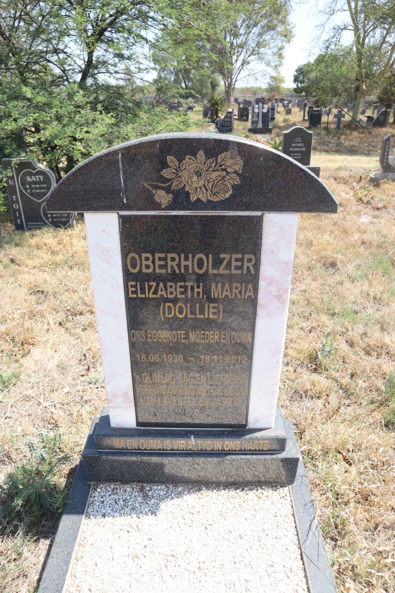 OBERHOLZER Elizabeth Maria 1930-2012