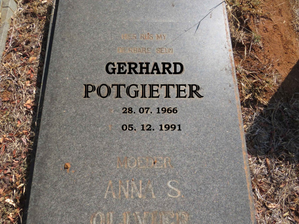 POTGIETER Anna S. OLIVIER 1948-2018 :: POTGIETER Gerhard 1966-1991 _3