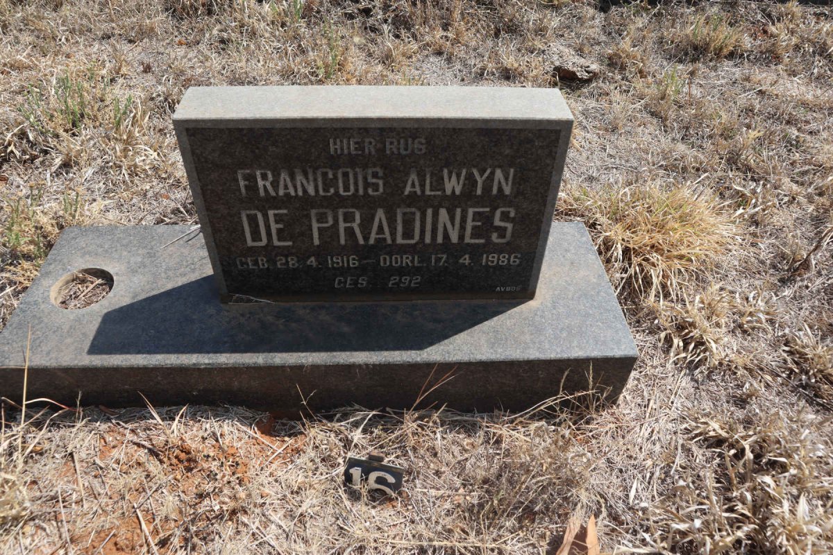 PRADINES Francois Alwyn, de 1916-1986