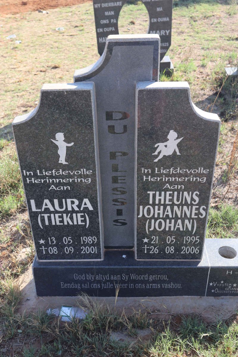 PLESSIS Laura, du 1989-2001 :: DU PLESSIS Theuns Johannes 1995-2006