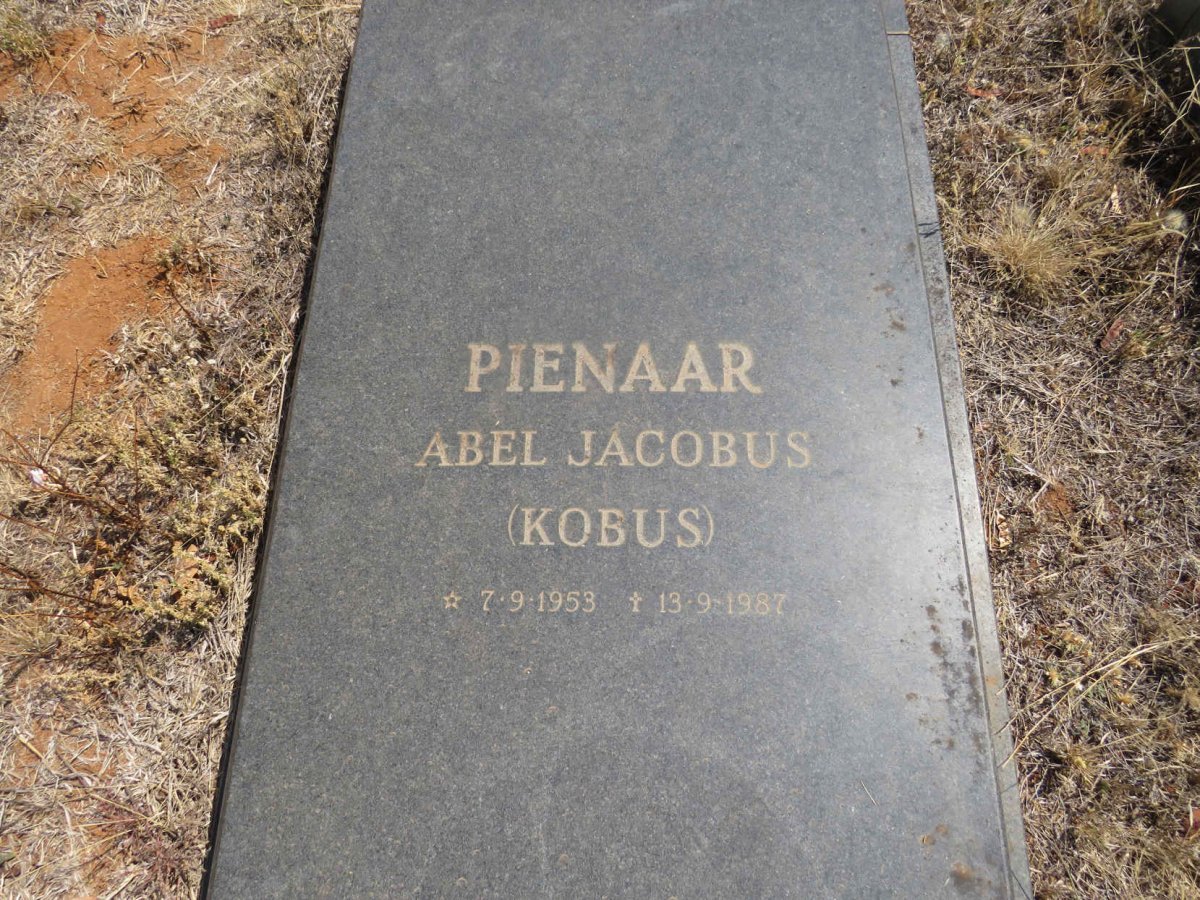 PIENAAR Abel Jacobus 1953-1987
