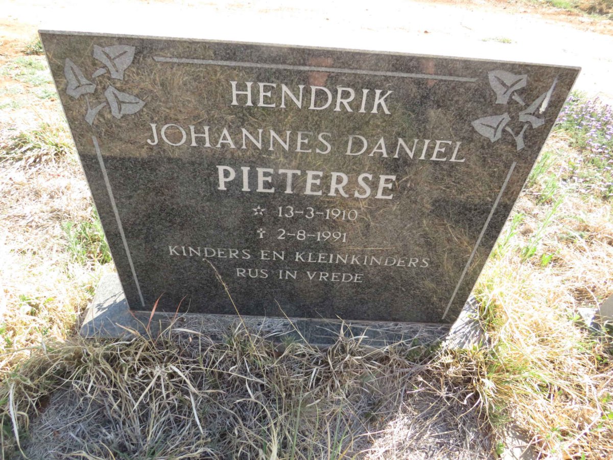 PIETERSE Hendrik Johannes Daniel 1910-1991