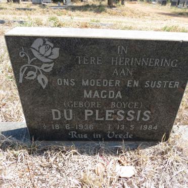 PLESSIS Magda, du nee BOYCE 1936-1984