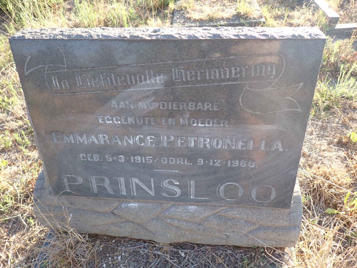 PRINSLOO Emmarance Petronella 1915-1960