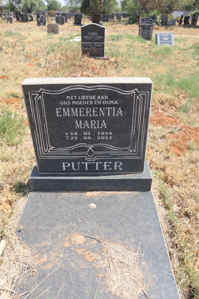 PUTTER Emmerentia Maria 1934-2013