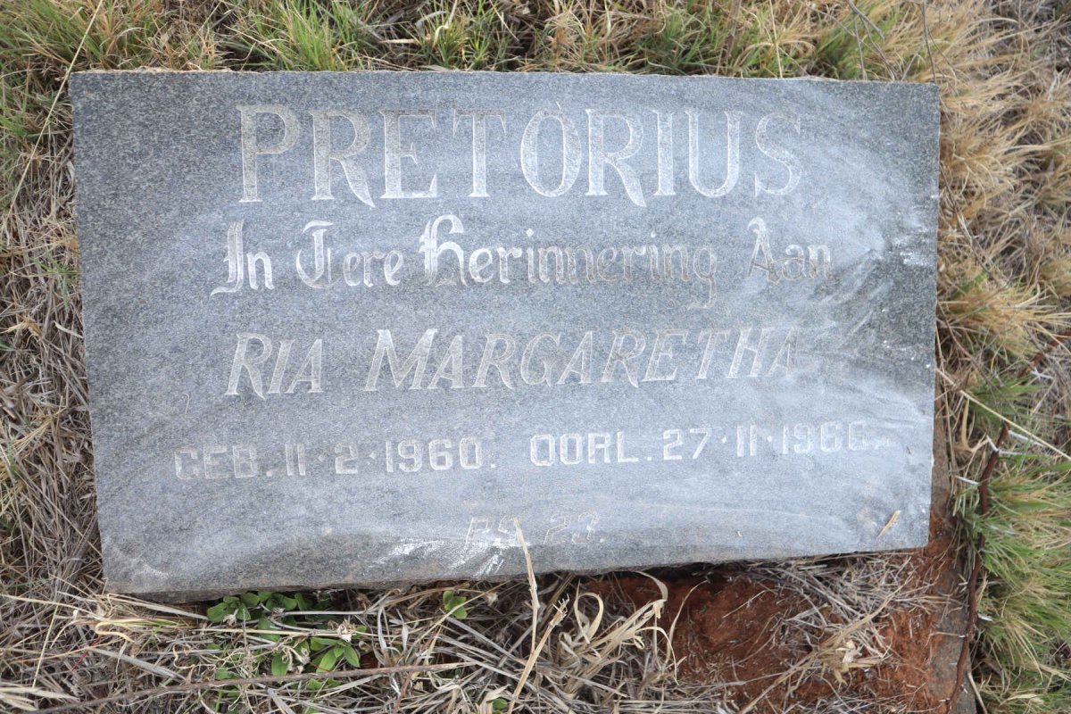 PRETORIUS Ria Margaretha 1960-1966