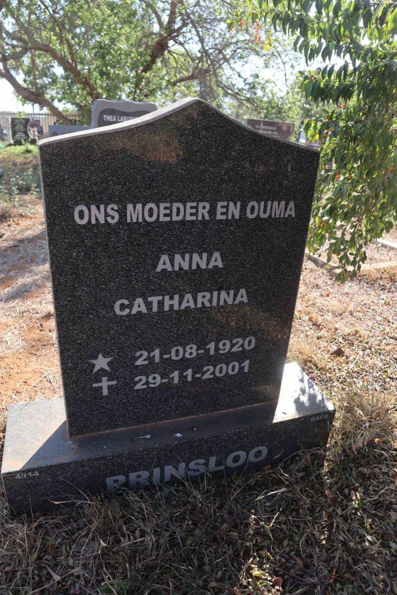 PRINSLOO Anna Catharina 1920-2001