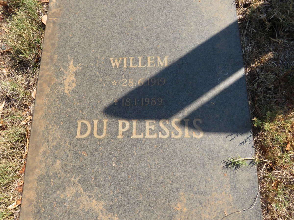 PLESSIS Willem, du 1919-1989