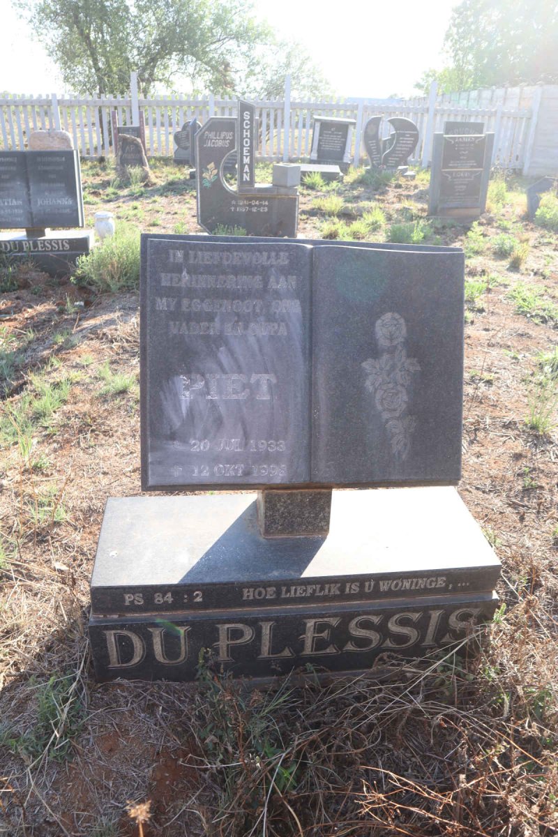 PLESSIS Piet, du 1933-1998