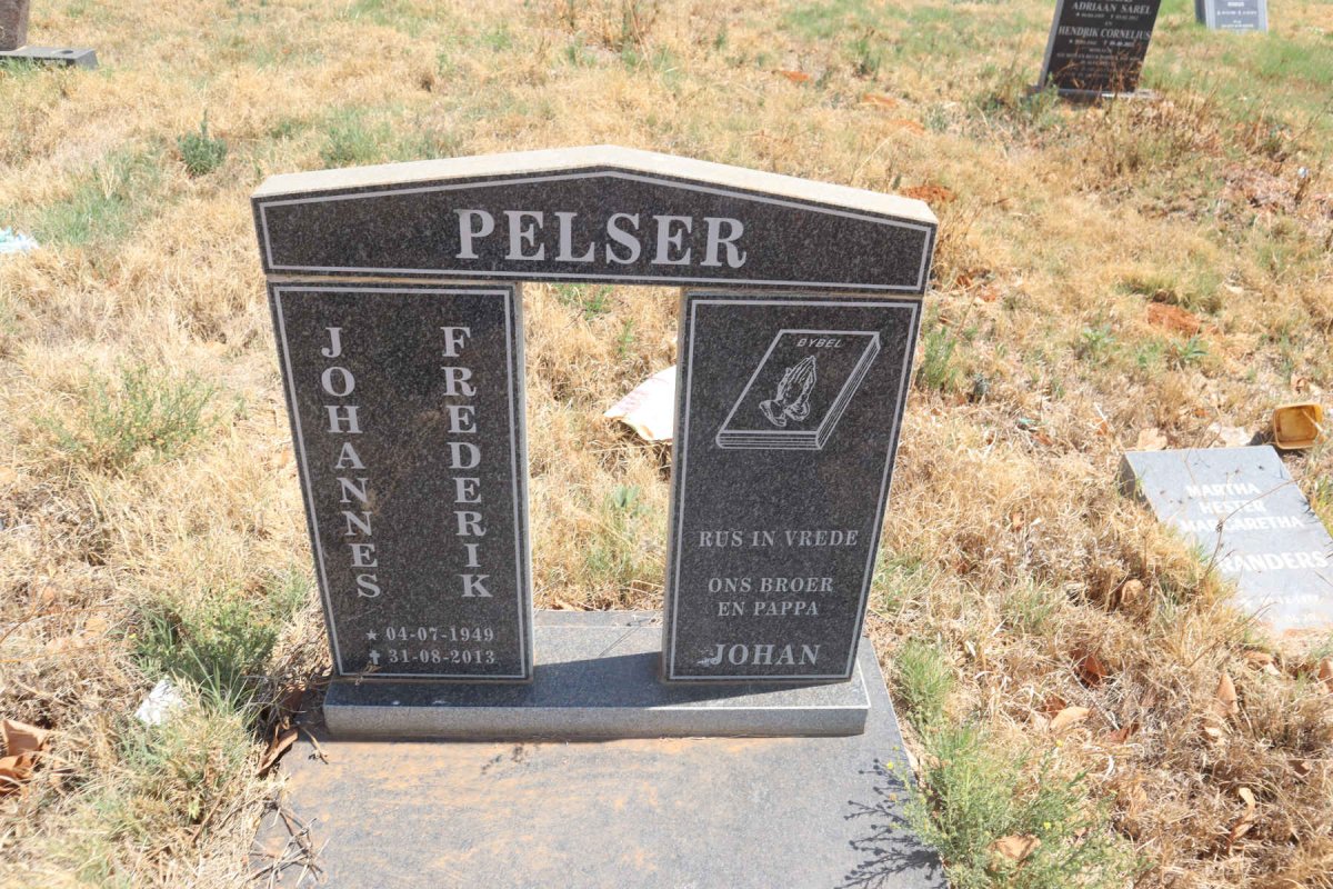 PELSER Johannes Frederik 1949-2013