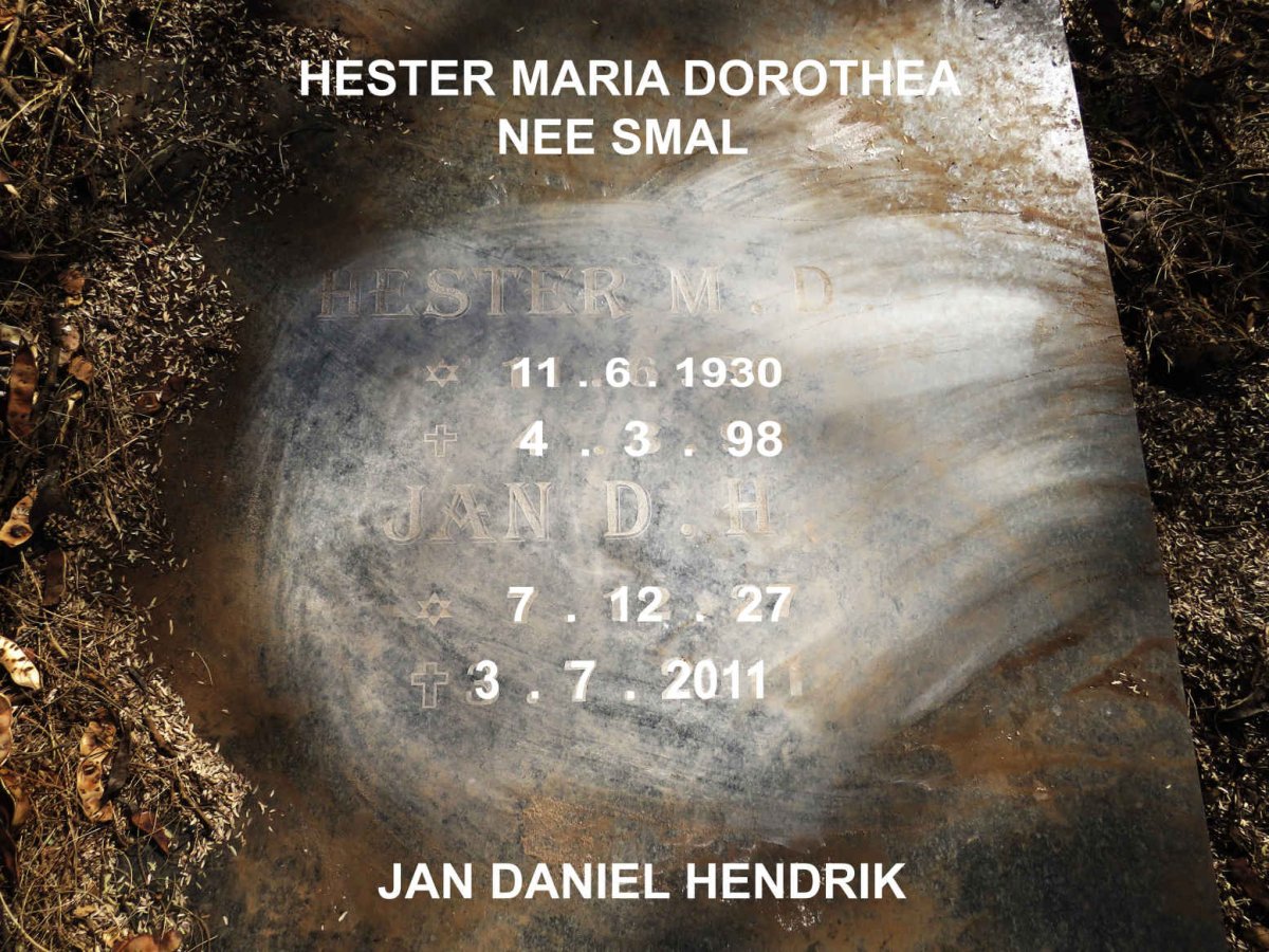 PRETORIUS Jan Daniel Hendrik 1927-2011 & Hester Maria Dorothea SMAL 1930-1998 _2