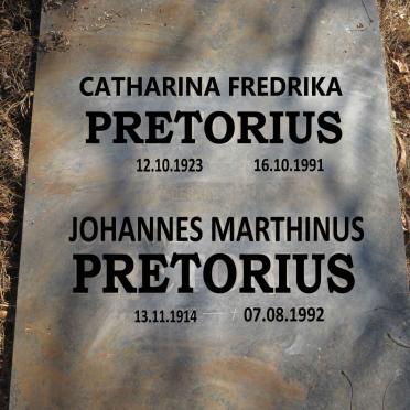 PRETORIUS Johannes Marthinus 1914-1992 & Catharina Fredrika 1923-1991