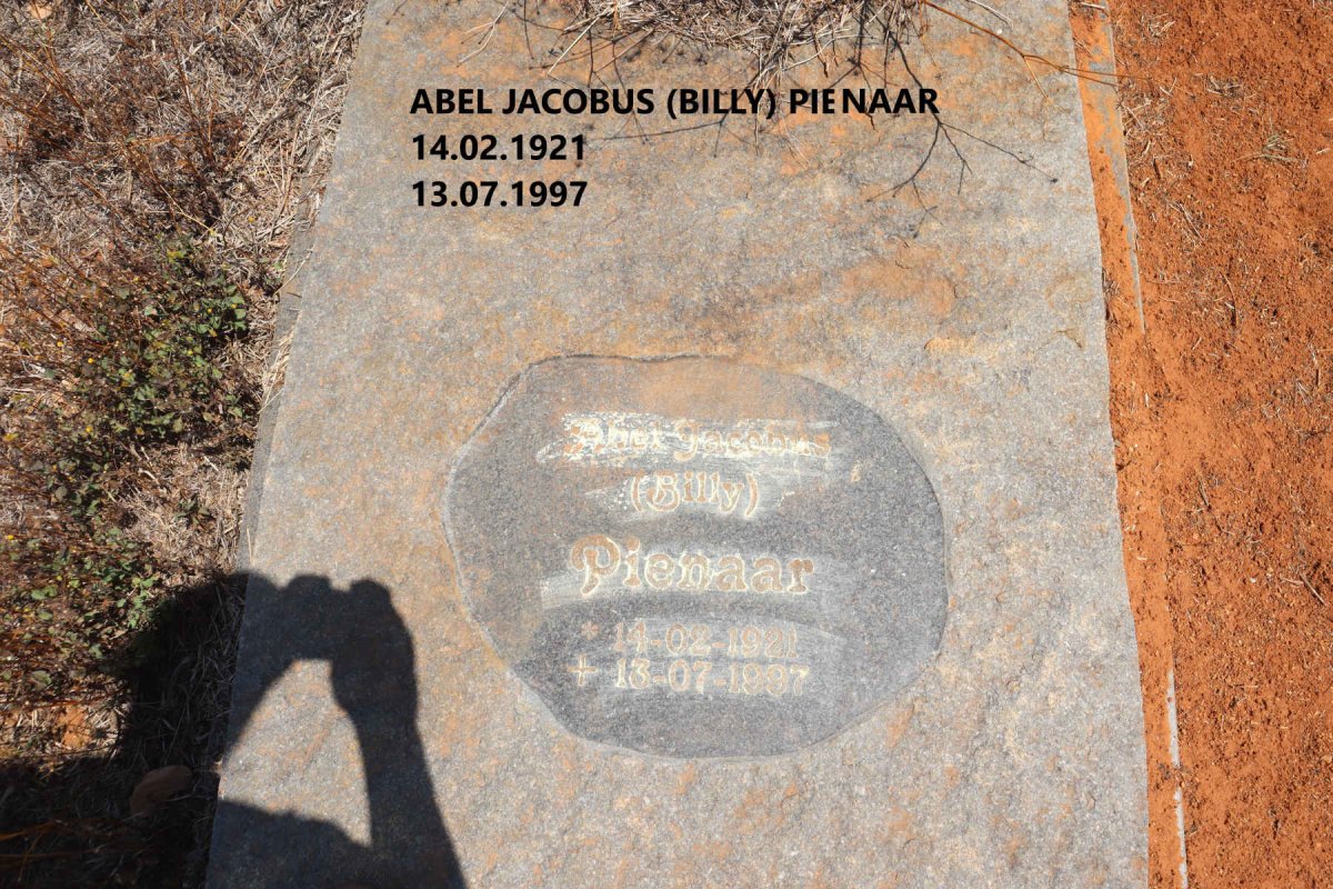 PIENAAR Abel Jacobus 1921-1997