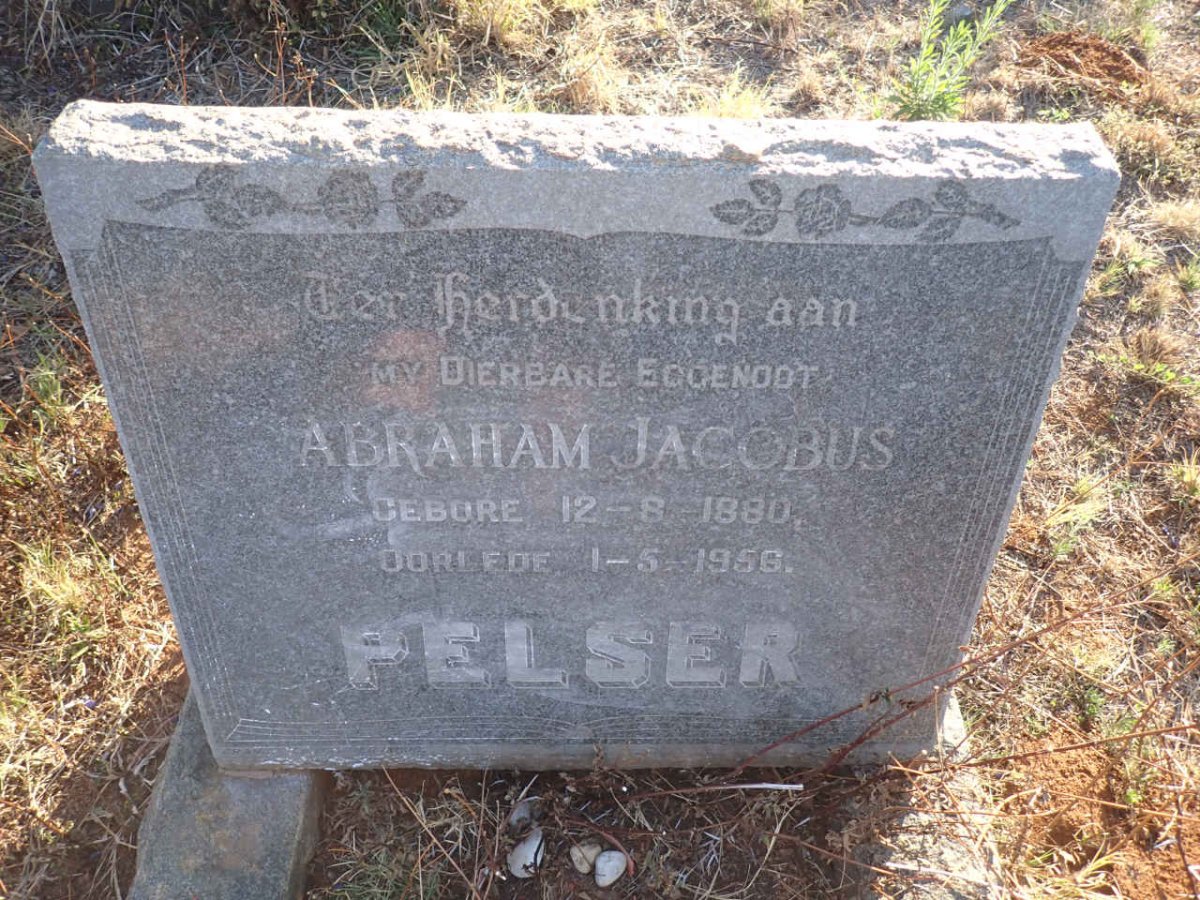 PELSER Abraham Jacobus 1880-1956