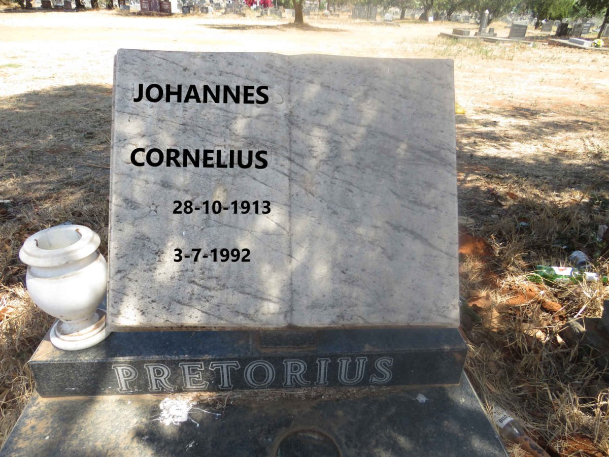 PRETORIUS Johannes Cornelius 1913-1992