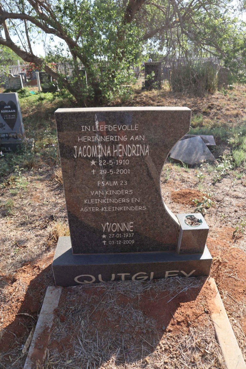 QUIGLEY Jacomina Hendrina 1910-2001 :: QUIGLEY Yvonne 1937-2009