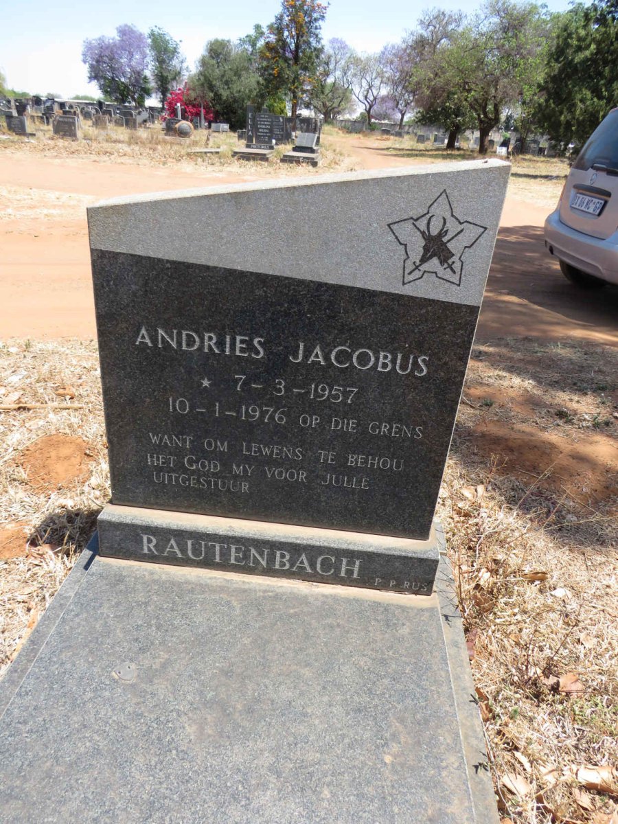 RAUTENBACH Andries Jacobus 1957-1976