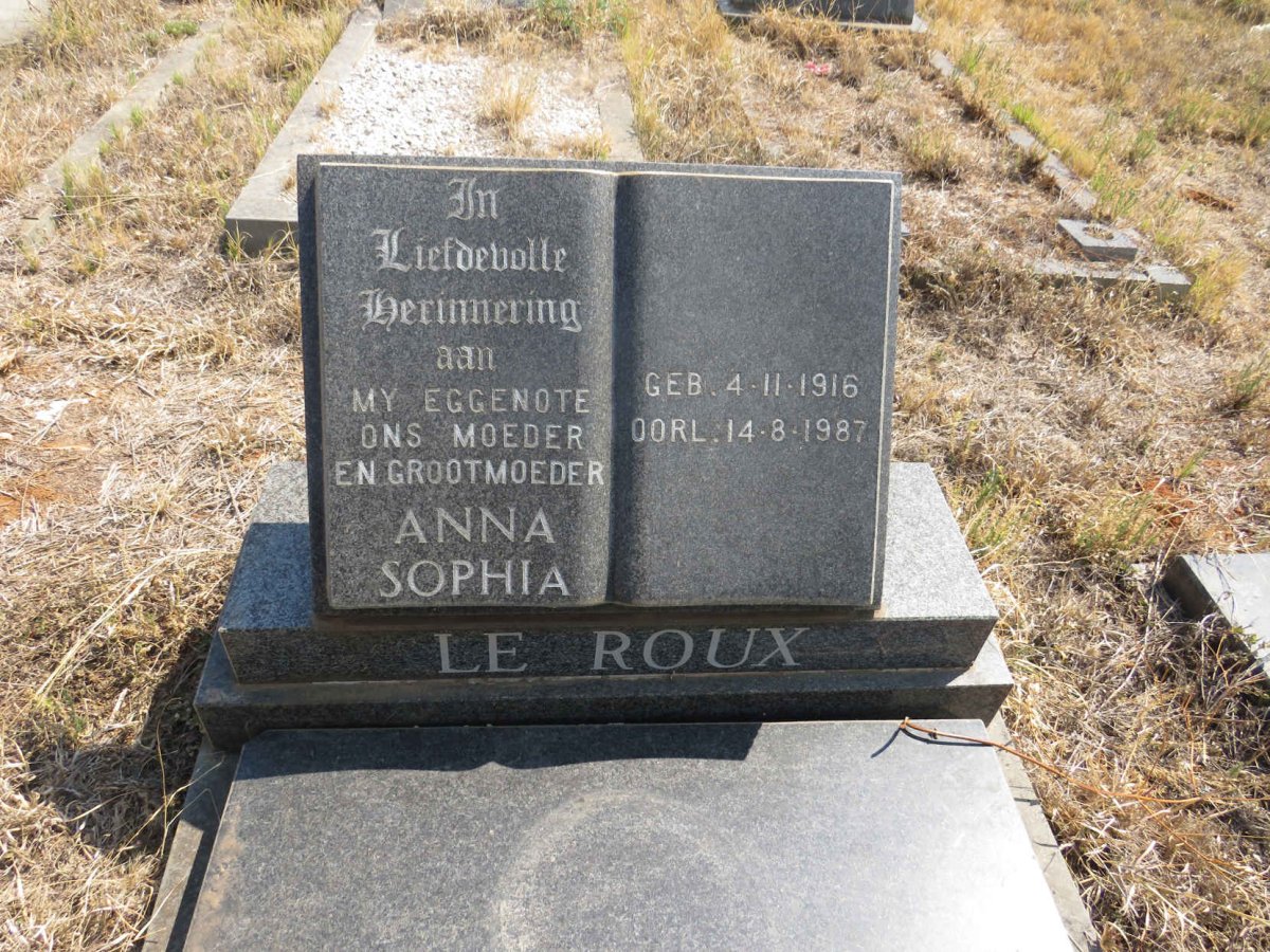 ROUX Anna Sophia, le 1916-1987