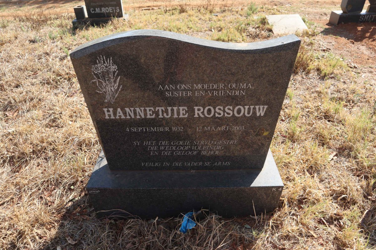 ROSSOUW Hannetjie 1932-2003