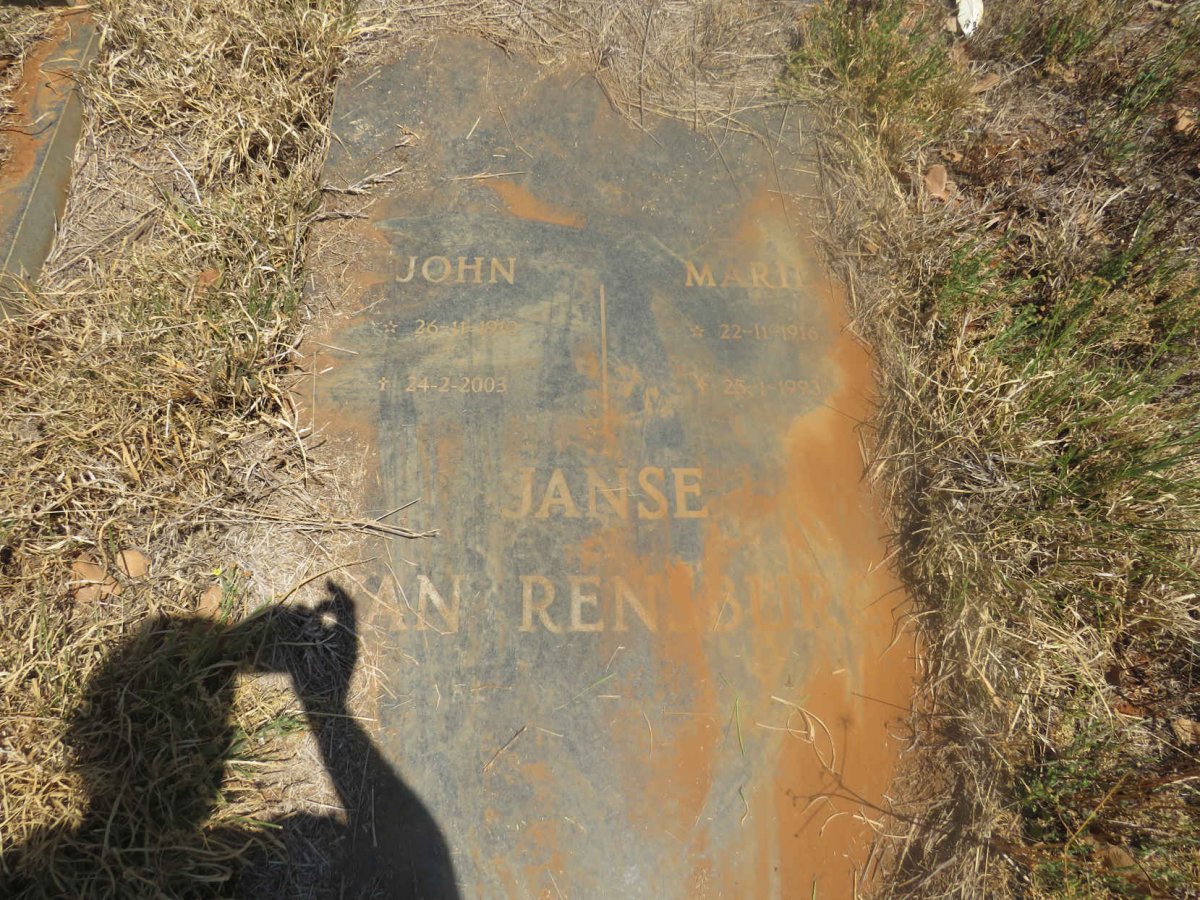 RENSBURG John, Janse van 1910-2003 & Marie 1916-1993