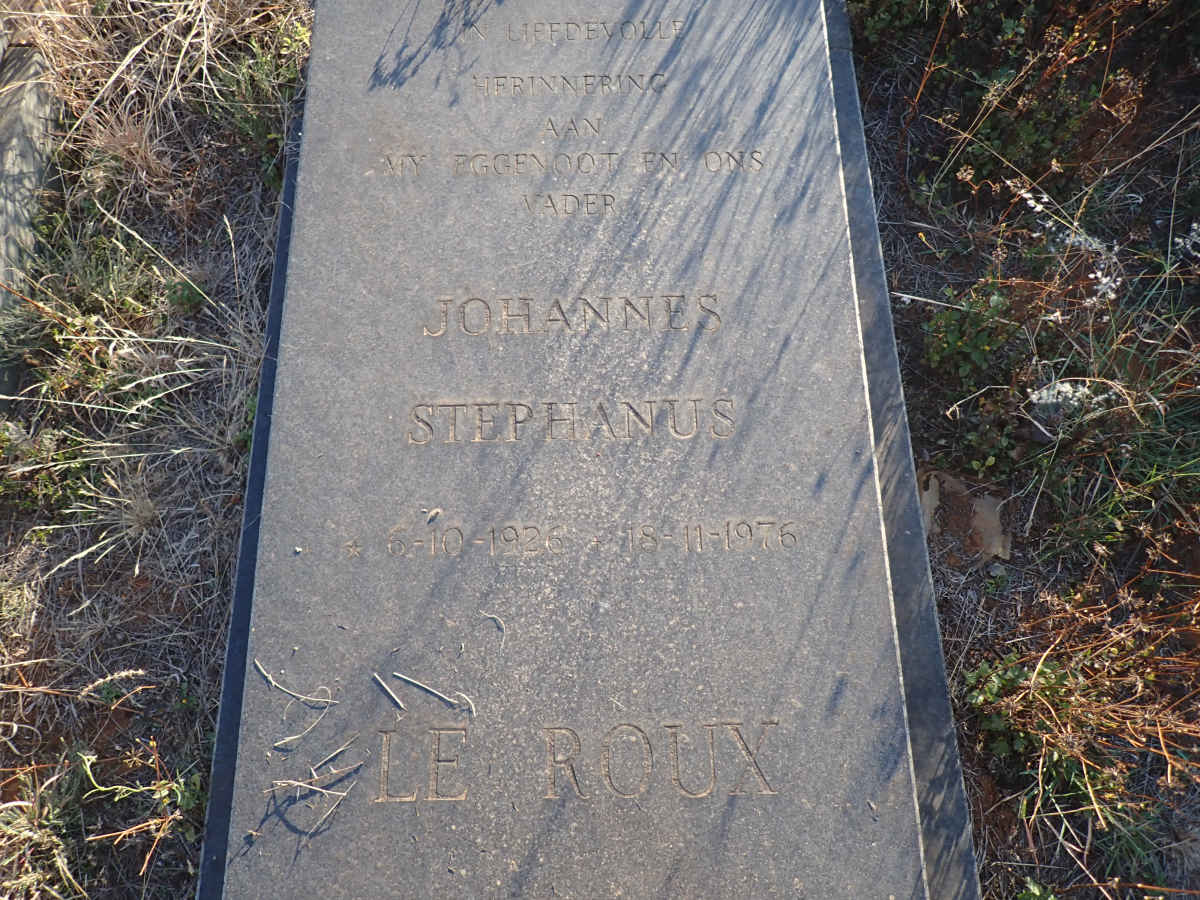 ROUX Johannes Stephanus, le 1926-1976
