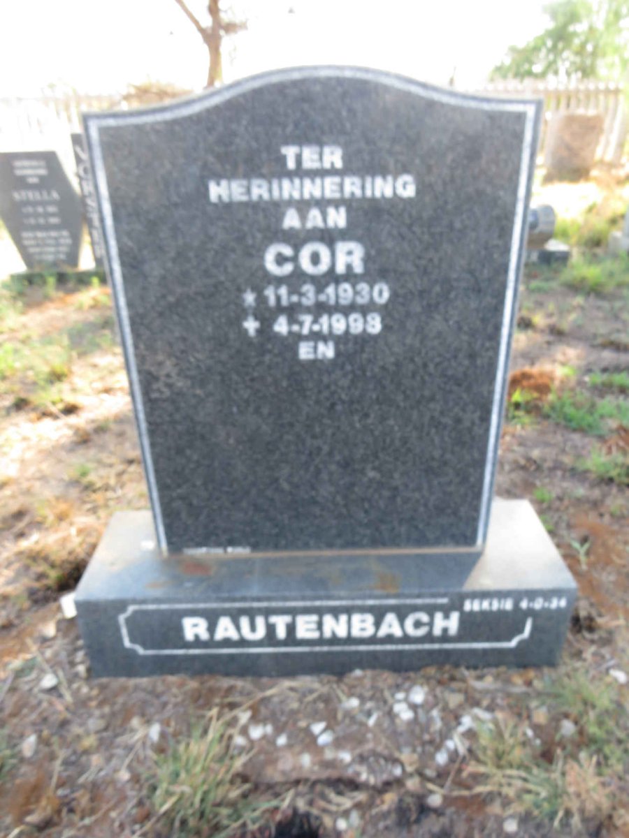 RAUTENBACH Cor 1930-1998