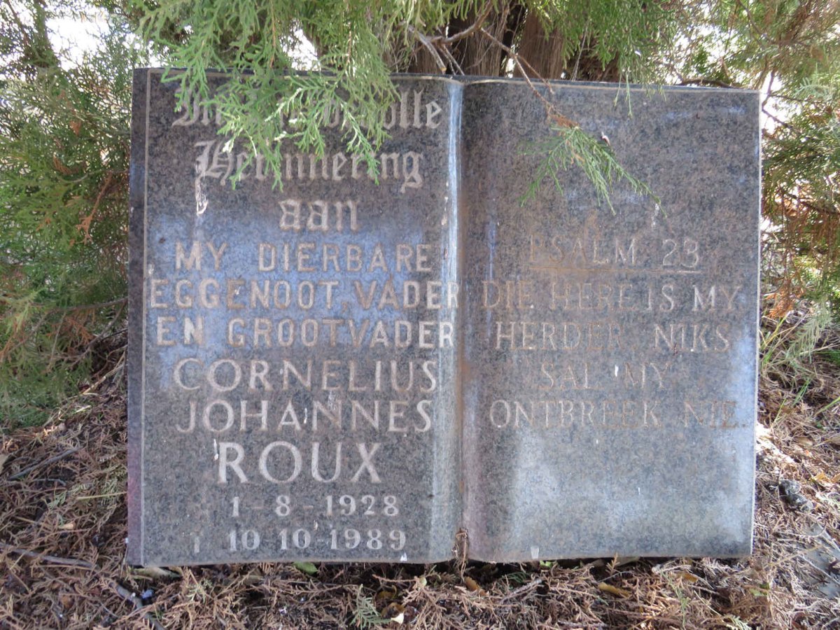 ROUX Cornelius Johannes 1928-1989