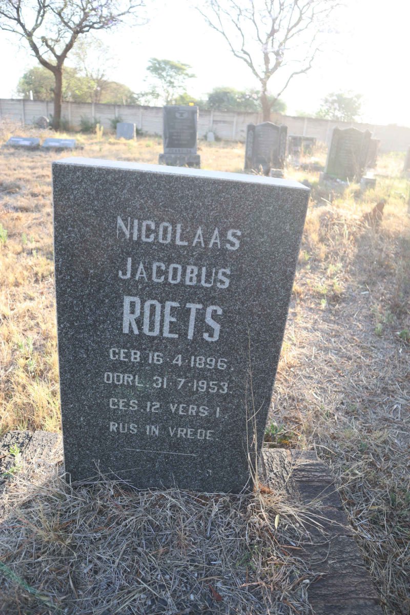 ROETS Nicolaas Jacobus 1896-1953
